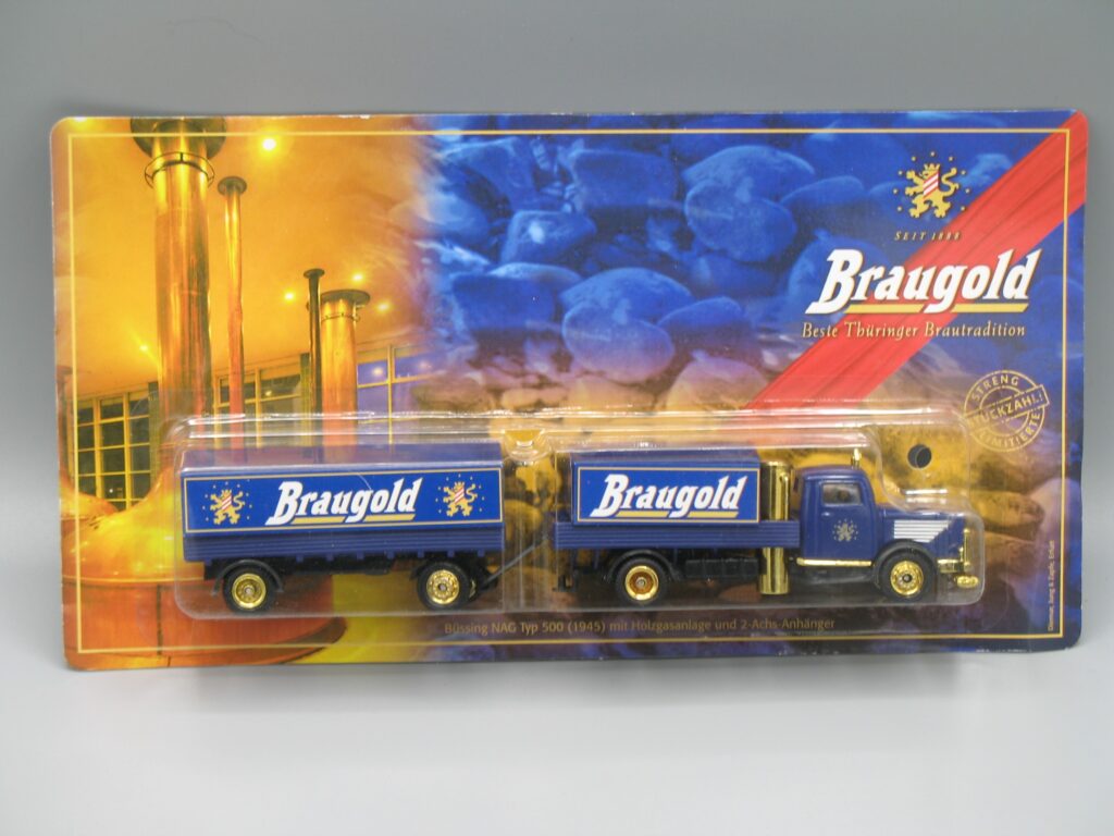 Camion publicitaire avec remorque Braugold - Echelle 1:87