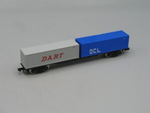 Wagon plat avec conteneurs DCL et DART - Graham Farish