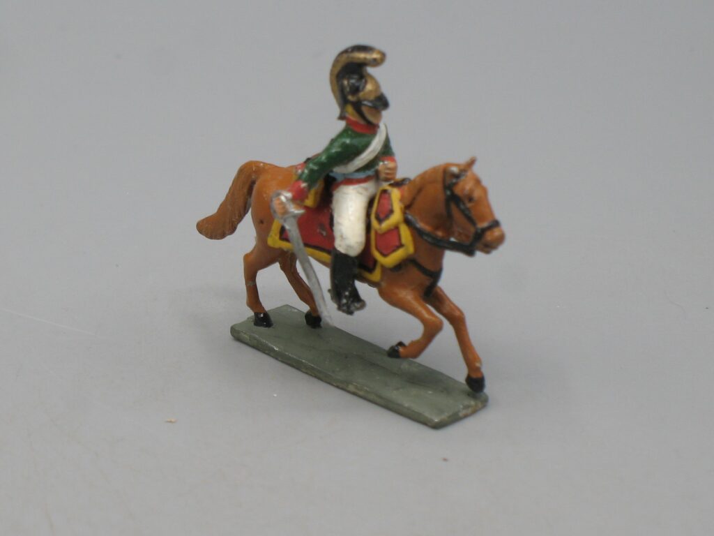 Soldat de plomb - Cavalier de l'empire, cheval marron clair