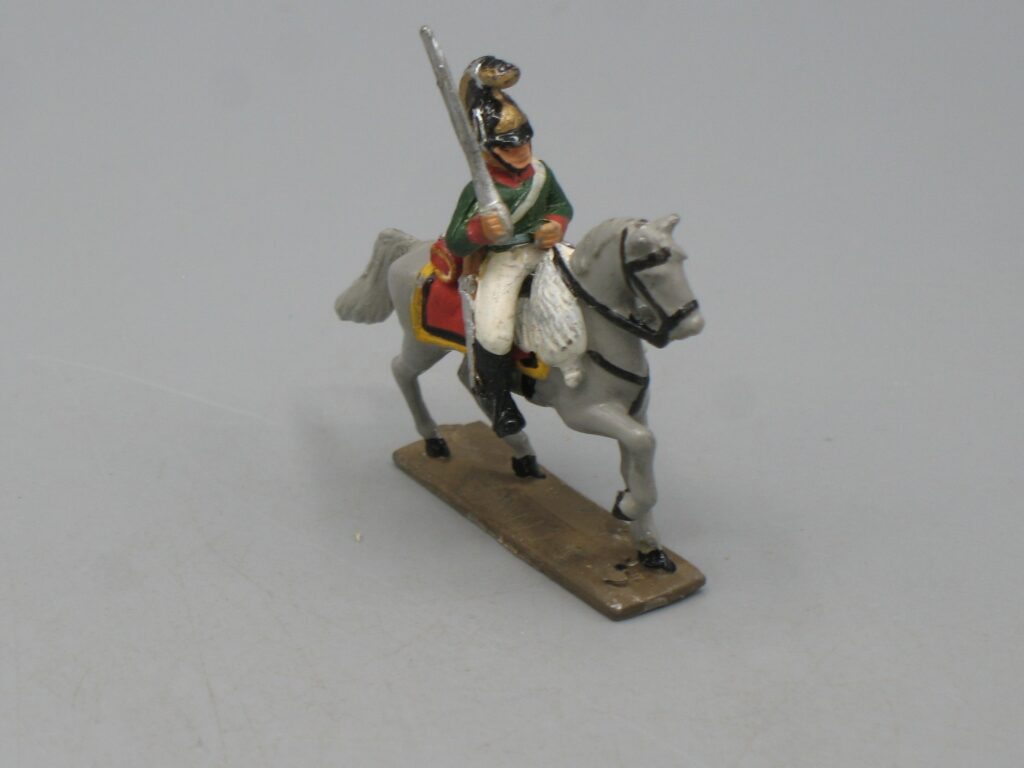 Soldat de plomb - Cavalier de l'empire, cheval gris
