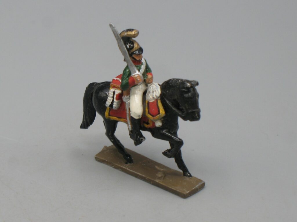 Soldat de plomb - Cavalier de l'empire, cheval noir