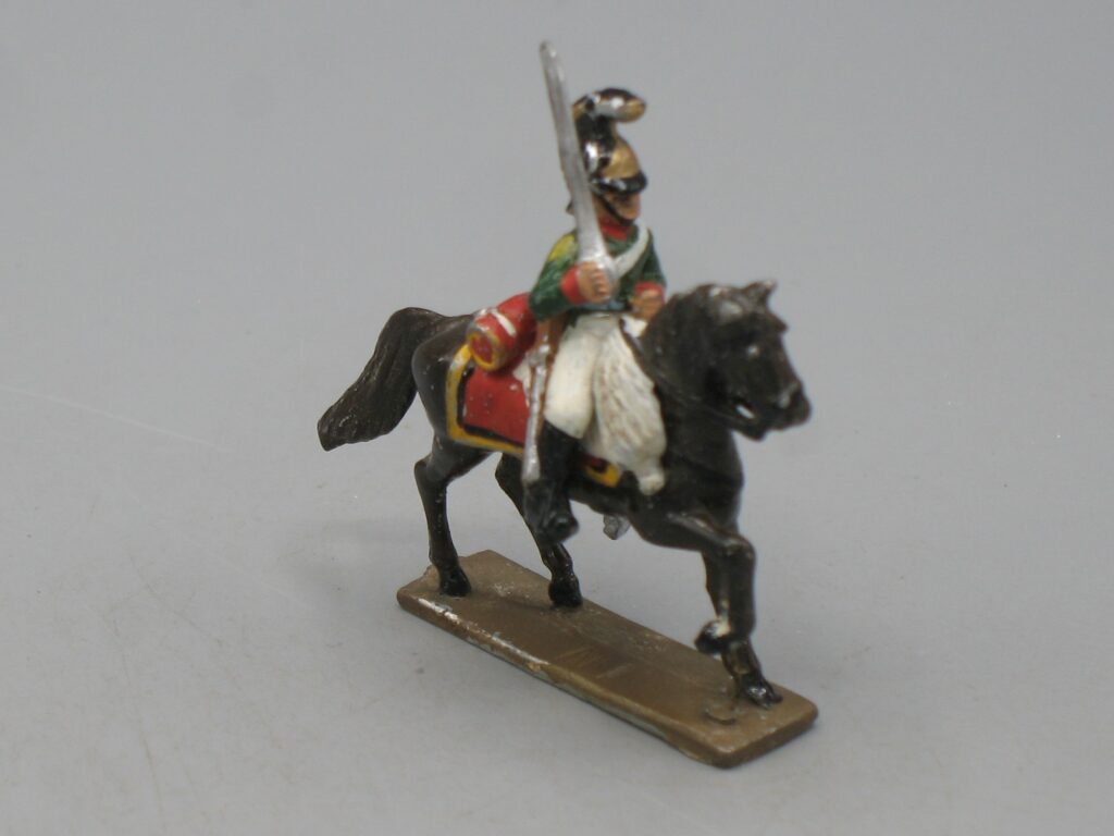 Soldat de plomb - Cavalier de l'empire, cheval marron foncé