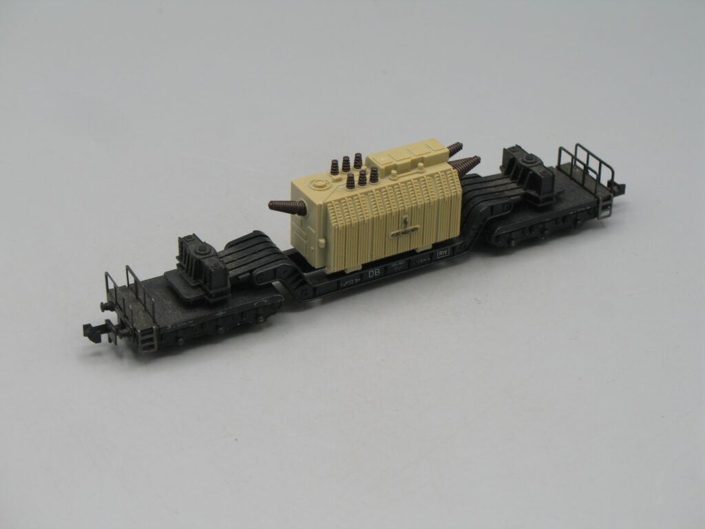 Wagon plat porte transformateur Siemens DB 980985 - Echelle N