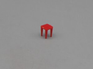 Table carré rouge - Jouef