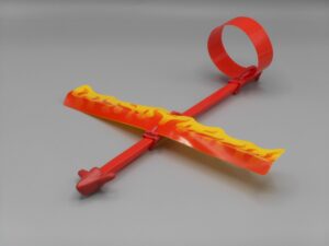 Planeur 21.5 cm rouge, jaune - Kinder UN58