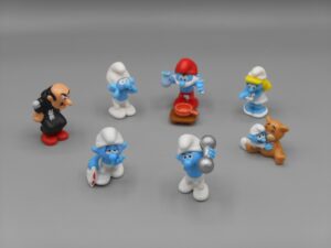 Lot de 7 schtroumpfs - Kinder UN