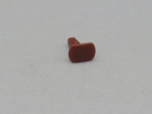 Tampon rectangulaire arrondi sur les côtés marron