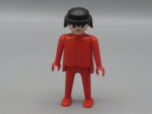 Playmobil - Homme rouge cheveux noirs - Geobra 1974