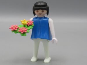 Playmobil - Femme bleue et blanche avec bouquet - Geobra 1974