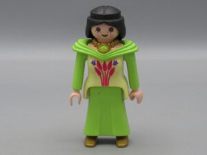 Playmobil - Femme robe verte collier - Geobra 1987