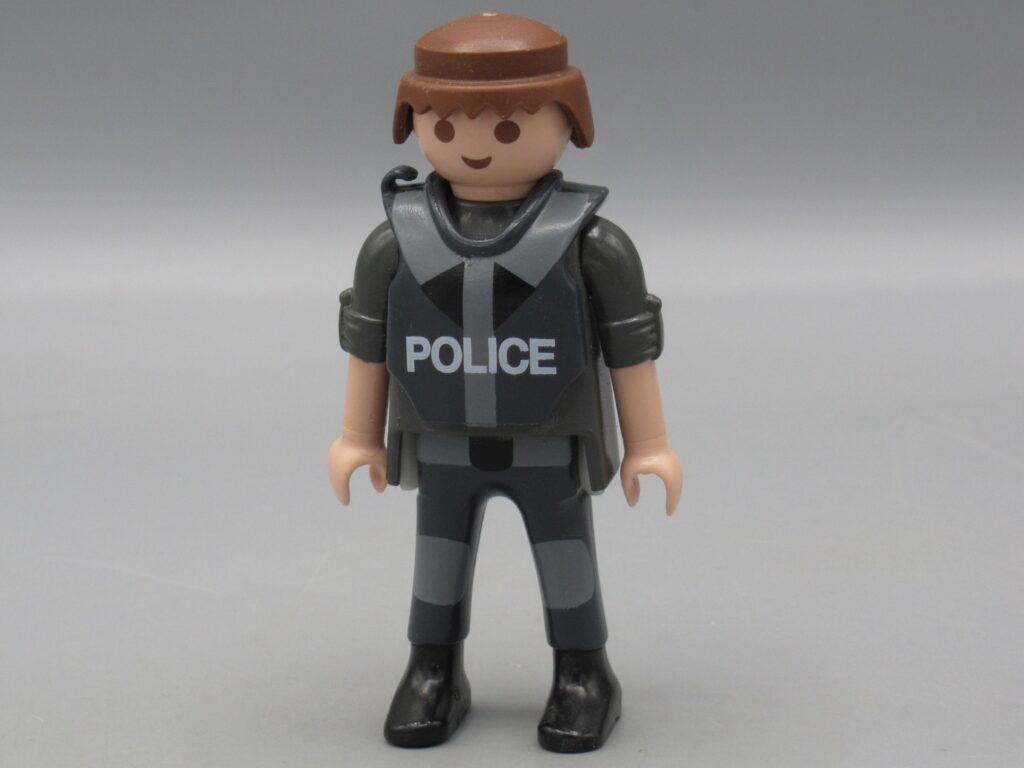 Playmobil - Policier avec gilet de protection gris - Geobra 1997