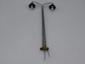 Lampadaire double électrique 12 cm gris, noir 12 volts