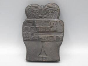 Support mural couple en pierre noire