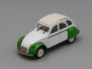 Voiture Citroën 2CV 6 blanc, vert- Norev