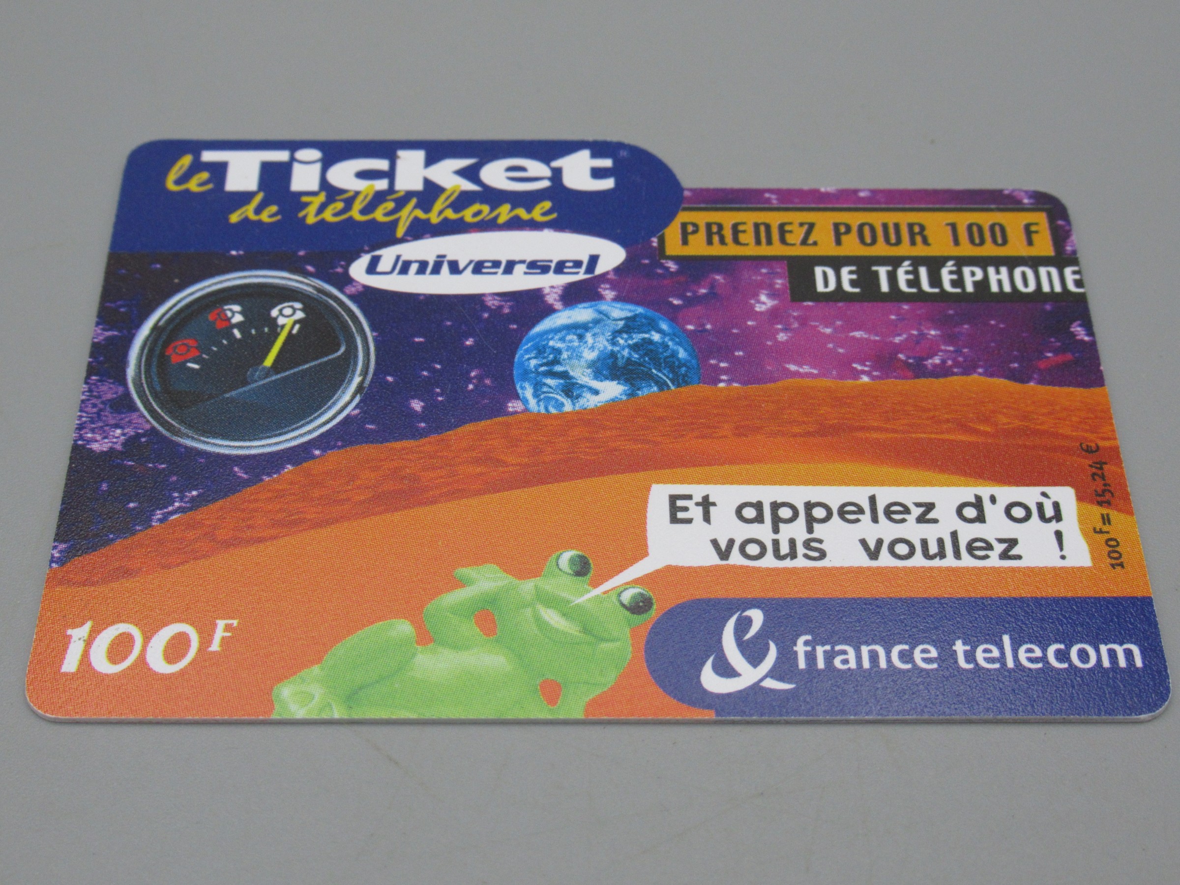 Le ticket téléphone Universel 100 F - France Telecom 2003