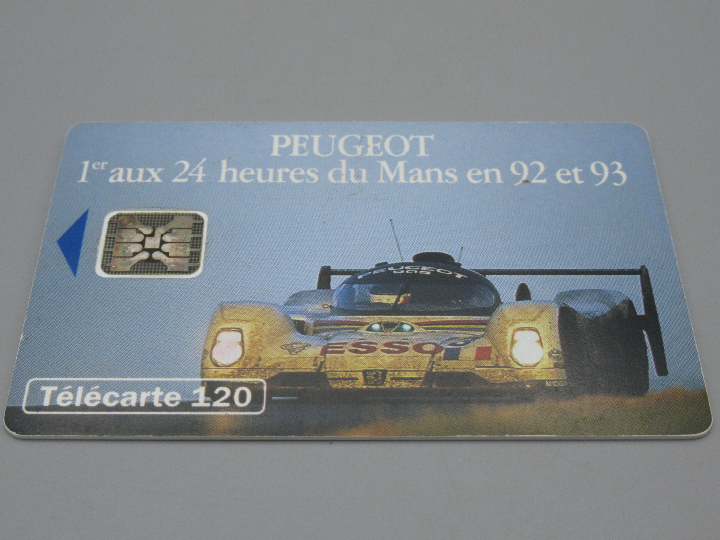 Télécarte 120 - Peugeot 1er aux 24 heures du Mans en 92 et 93