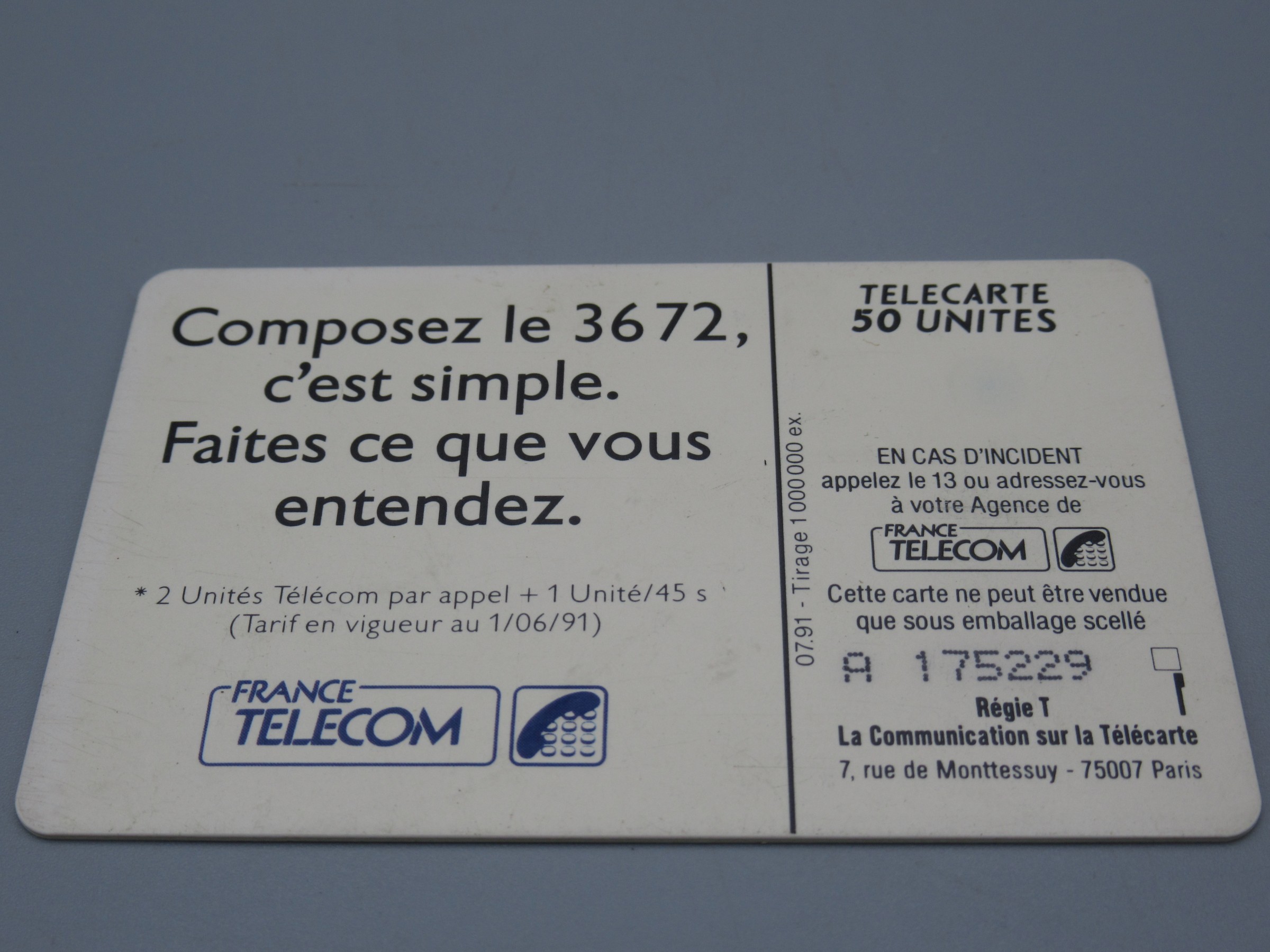 Télécarte 50 - 3672 Mémophone