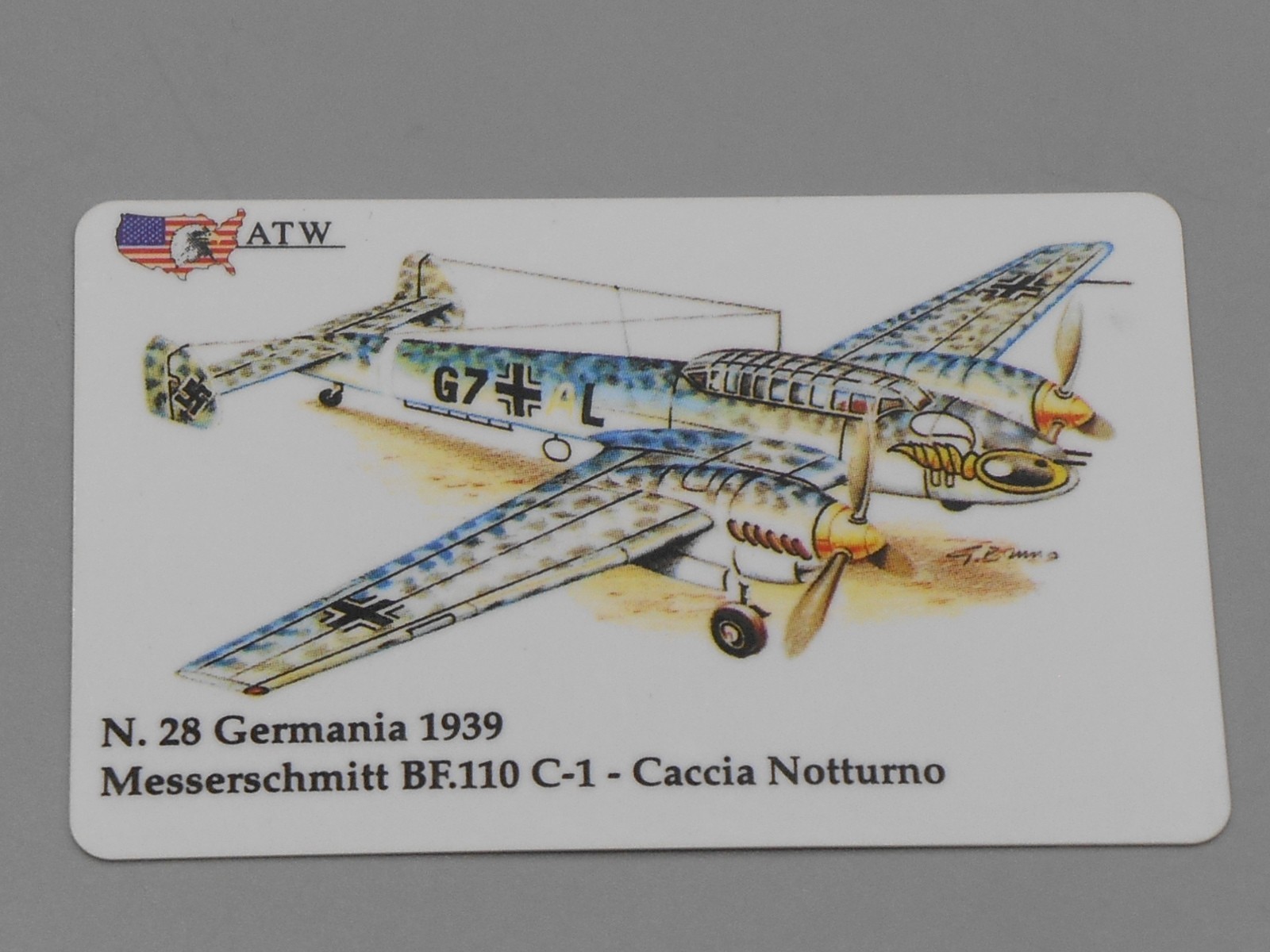 Télécarte Aviation N.28 Germania 1939 Messerschmitt BF.110 - ATW