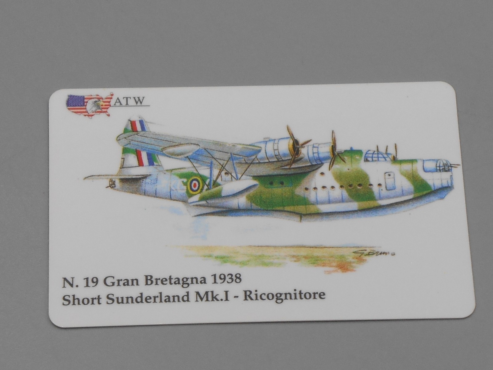 Télécarte Aviation N.19 1938 Short Sunderland Mk.I - ATW
