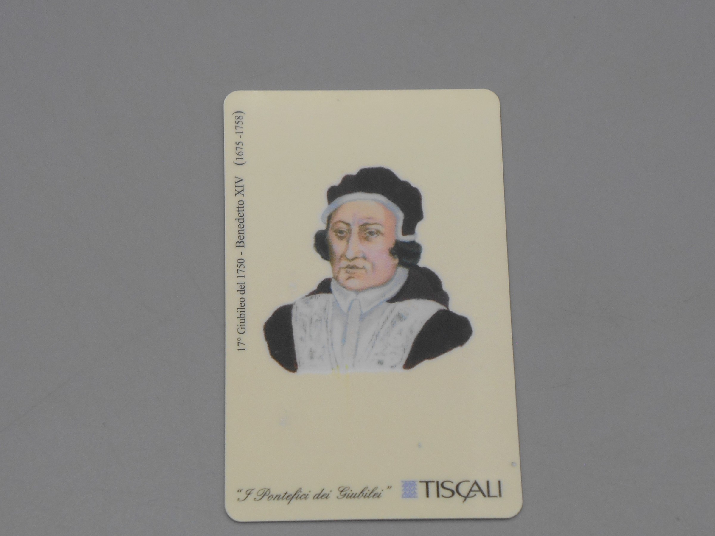 Télécarte 17° Giubileo - Benedetto XIV - Tiscali (L. 20.000)