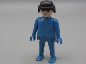Playmobil - Homme bleu cheveux noirs - Geobra 1974