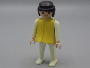 Playmobil - Femme jaune, blanche mains articulées - Geobra 1974