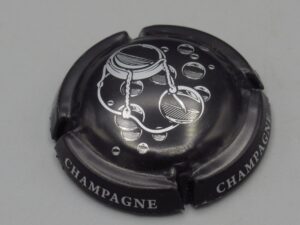 Champagne muselet et bulles - Muselet noir