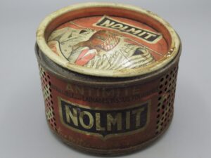 Boîte métal ronde Nolmit, antimite & insecticide infaillible