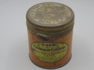 Boîte métal ronde Thé Compagnie Coloniale