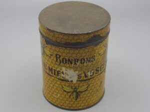 Boîte métal ronde Bonbons au miel des Vosges