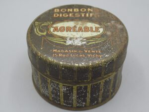 Boîte métal ronde Bonbons Digestifs - Source agréable