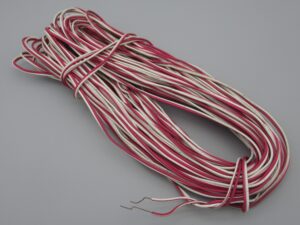 Fils électrique rigide 2 x 0.20 mm2 - 19 m - Rouge / Blanc