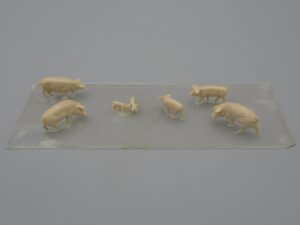 7 cochons, truies et porcelets - Echelle H0