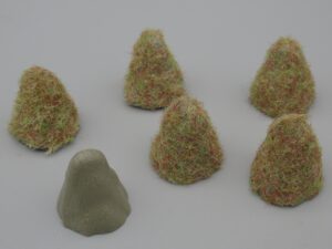 6 ballots de pailles coniques - H0