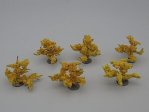 6 arbustes jaunes hauteur 3.5 cm