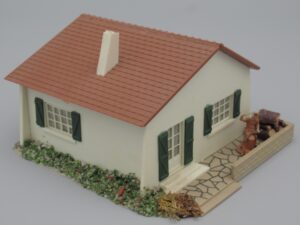 Villa landaise avec homme bucheron - Jouef 970