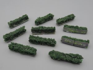 9 haies en mousse verte 8 cm