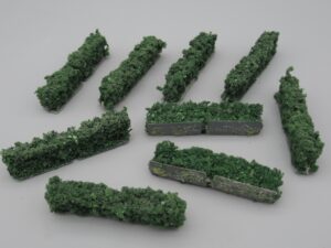 10 haies en mousse verte 5 cm