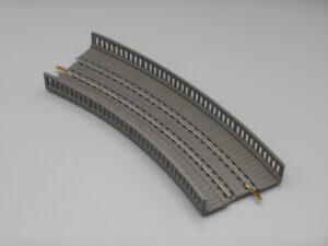 Tablier courbe rail intégré - Elément de passage Jouef