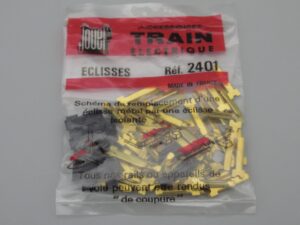 Sachet d'éclisses en laiton et isolantes H0 - Jouef 2401
