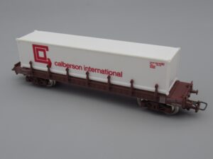 Wagon plat à ranchers SNCF et conteneur Calberson - Jouef