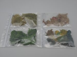 4 sachets de lichens à dominante verte