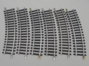 6 rails courbes R=325 22.5° - Jouef