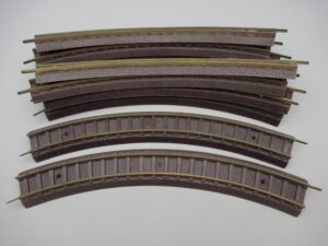 10 rails courbes R=325 45° - Jouef 1955-1961