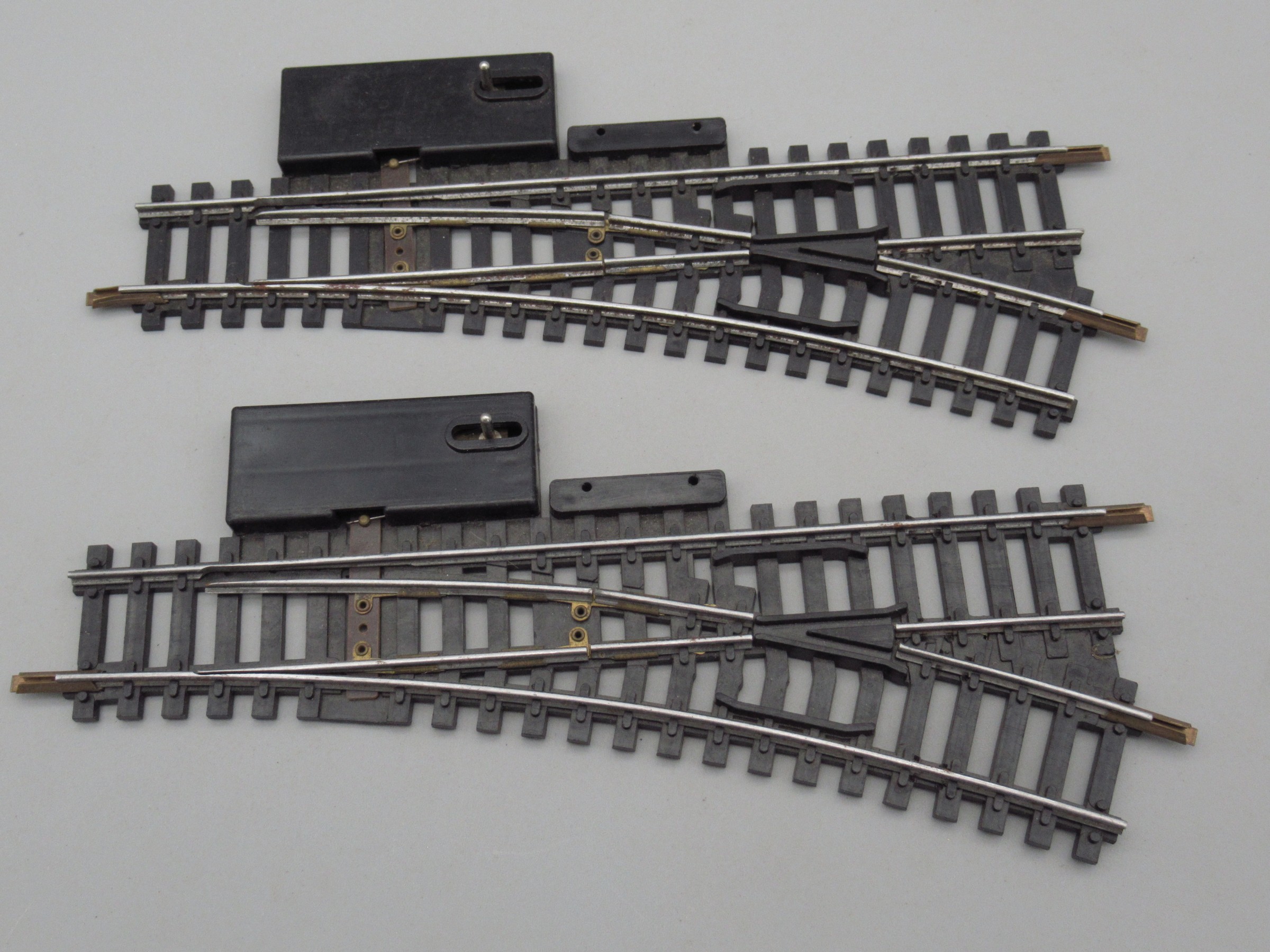 2 rails aiguillages à droite 17.2 cm - Gégé