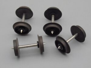 4 essieux 11 mm en métal bruni axe blanc