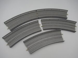5 tabliers courbes rails intégrés - Elément de passage Jouef