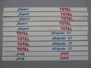11 glissières 29.7 cm Super,TOTAL, altigrade GT, Jouez Jouef