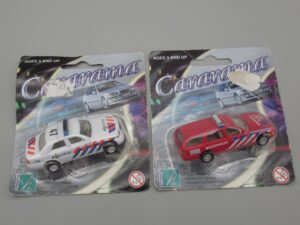 2 voitures série Cararama : Politie et Brandweer- Hongwell