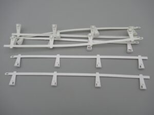 6 glissières 28 cm blanches pour circuit routier Artin ou Jouef
